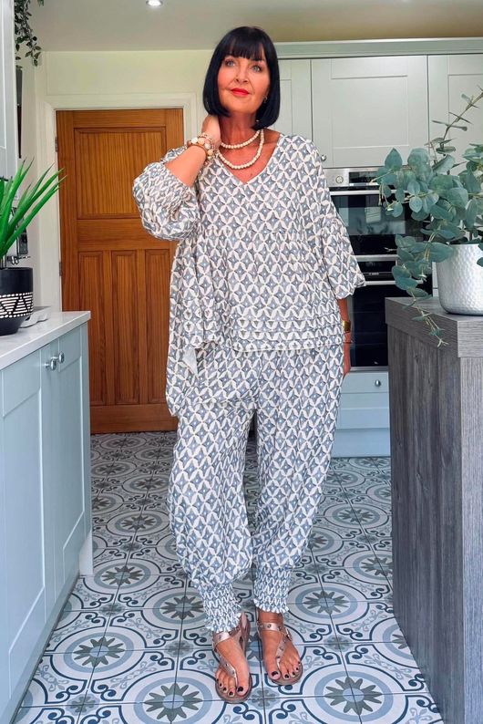 Ren Tiles of Marrakesh X Ali Ash Shirring Cuff Pant